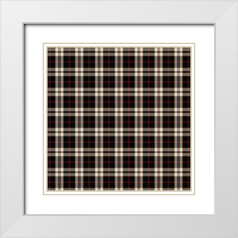Colors of Fall Pattern White Modern Wood Framed Art Print with Double Matting by Kimberly, Allen