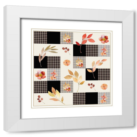 Colors of Fall White Modern Wood Framed Art Print with Double Matting by Kimberly, Allen