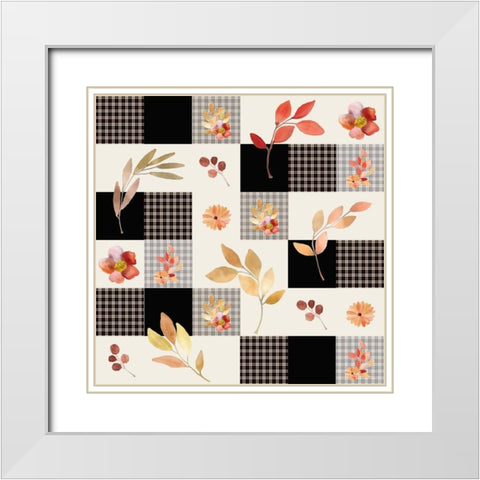 Colors of Fall White Modern Wood Framed Art Print with Double Matting by Kimberly, Allen
