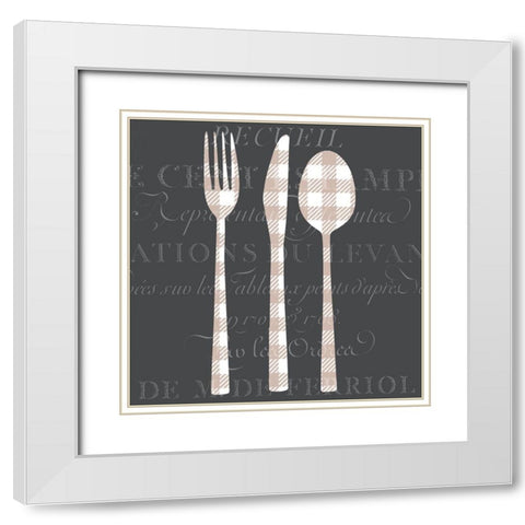 In the Kitchen 3 White Modern Wood Framed Art Print with Double Matting by Kimberly, Allen