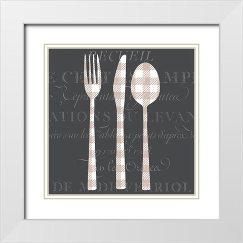 In the Kitchen 3 White Modern Wood Framed Art Print with Double Matting by Kimberly, Allen