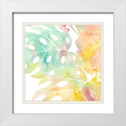 Tropical State 1 White Modern Wood Framed Art Print with Double Matting by Kimberly, Allen