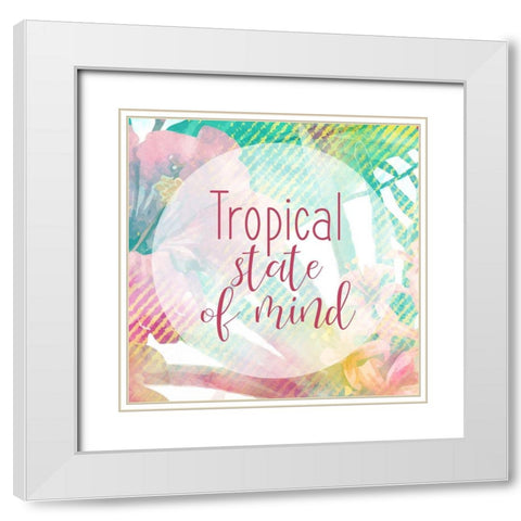 Tropical State 2 White Modern Wood Framed Art Print with Double Matting by Kimberly, Allen