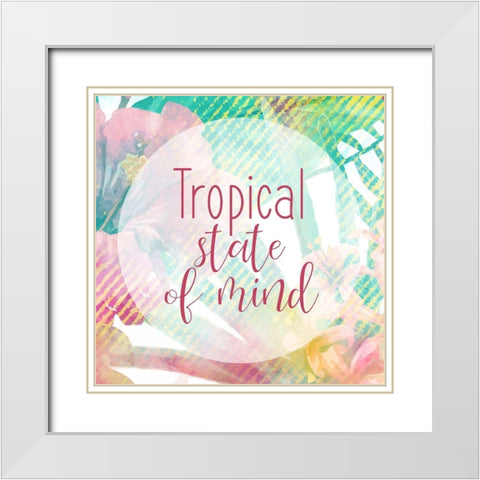 Tropical State 2 White Modern Wood Framed Art Print with Double Matting by Kimberly, Allen