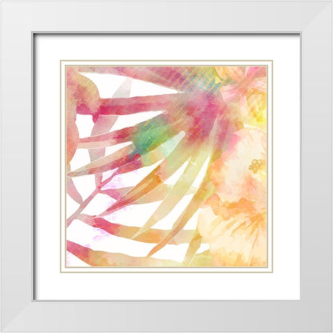 Tropical State 3 White Modern Wood Framed Art Print with Double Matting by Kimberly, Allen