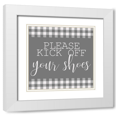 Kick Off White Modern Wood Framed Art Print with Double Matting by Kimberly, Allen