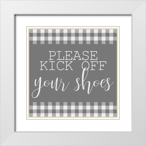 Kick Off White Modern Wood Framed Art Print with Double Matting by Kimberly, Allen