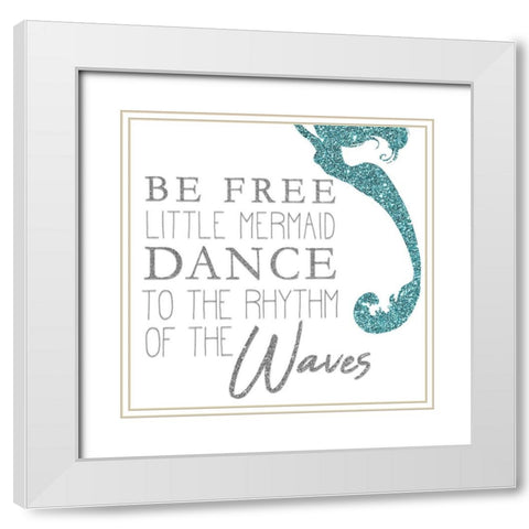 Mermaid Dreams 2 Silver White Modern Wood Framed Art Print with Double Matting by Kimberly, Allen
