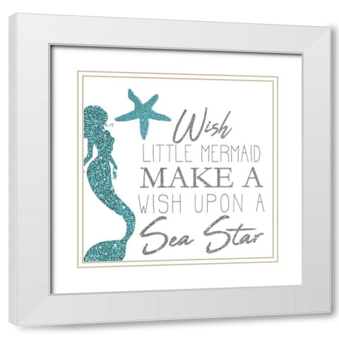 Mermaid Dreams 3 Silver White Modern Wood Framed Art Print with Double Matting by Kimberly, Allen