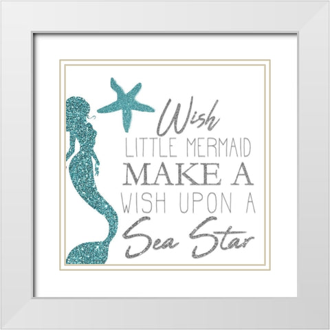 Mermaid Dreams 3 Silver White Modern Wood Framed Art Print with Double Matting by Kimberly, Allen
