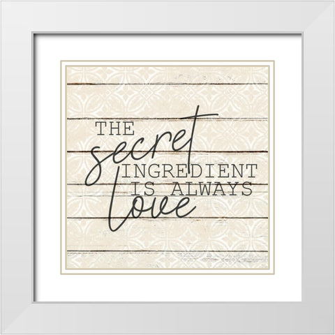 Secret Ingredient Squared White Modern Wood Framed Art Print with Double Matting by Kimberly, Allen
