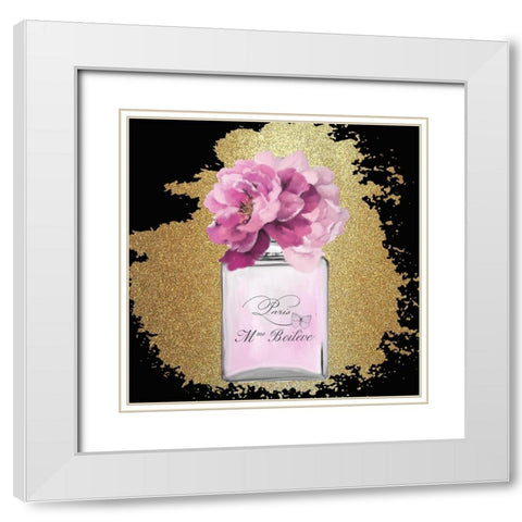 Scents of Paris 1 White Modern Wood Framed Art Print with Double Matting by Kimberly, Allen