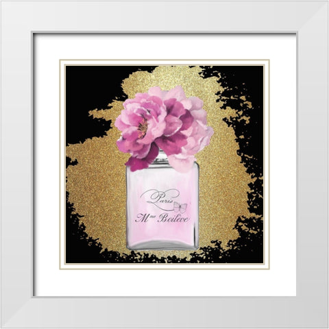 Scents of Paris 1 White Modern Wood Framed Art Print with Double Matting by Kimberly, Allen
