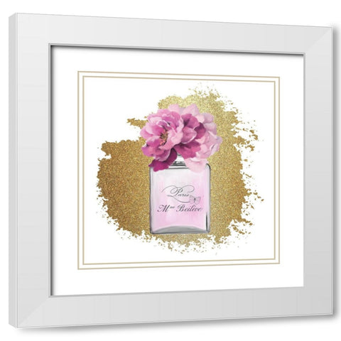 Paris Scents 1 White Modern Wood Framed Art Print with Double Matting by Kimberly, Allen