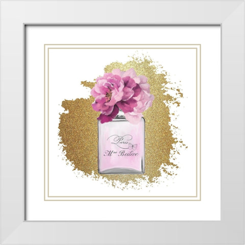 Paris Scents 1 White Modern Wood Framed Art Print with Double Matting by Kimberly, Allen