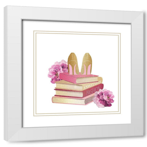 Paris Scents 3 White Modern Wood Framed Art Print with Double Matting by Kimberly, Allen