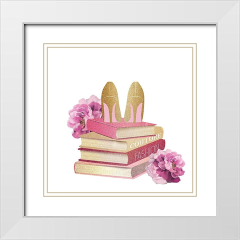 Paris Scents 3 White Modern Wood Framed Art Print with Double Matting by Kimberly, Allen