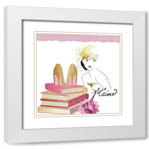 Paris Scents 7 White Modern Wood Framed Art Print with Double Matting by Kimberly, Allen