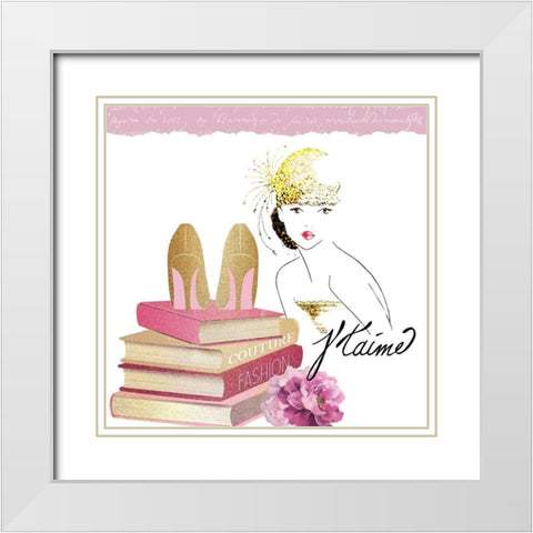 Paris Scents 7 White Modern Wood Framed Art Print with Double Matting by Kimberly, Allen