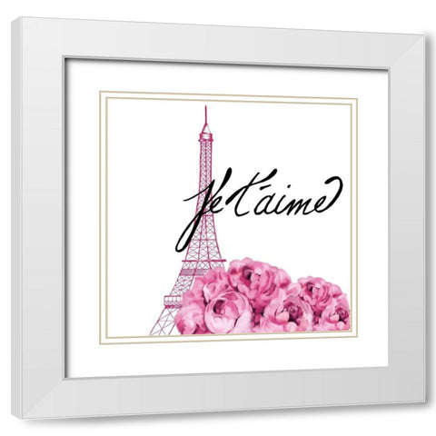 Perfume Floral 2 White Modern Wood Framed Art Print with Double Matting by Kimberly, Allen