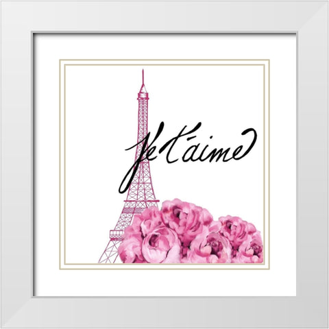 Perfume Floral 2 White Modern Wood Framed Art Print with Double Matting by Kimberly, Allen