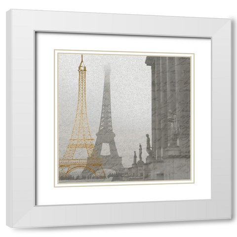 Mon Amour 3 White Modern Wood Framed Art Print with Double Matting by Kimberly, Allen