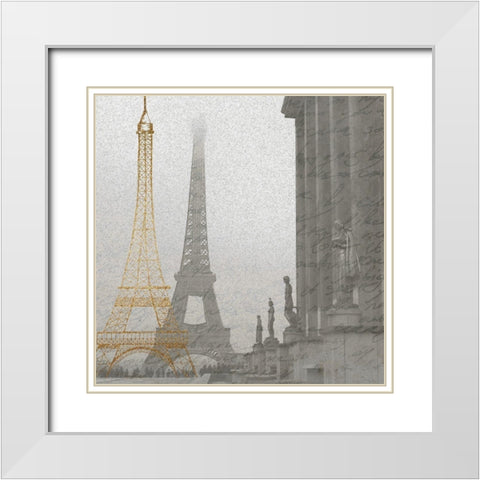 Mon Amour 3 White Modern Wood Framed Art Print with Double Matting by Kimberly, Allen