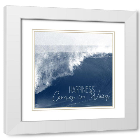 Against the Waves 2 White Modern Wood Framed Art Print with Double Matting by Kimberly, Allen