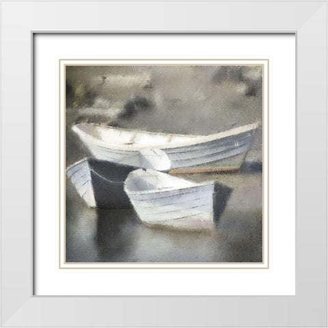 Together Three White Modern Wood Framed Art Print with Double Matting by Kimberly, Allen