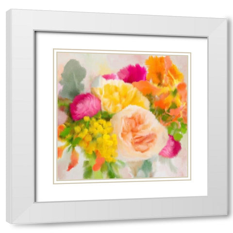 Burst of Color White Modern Wood Framed Art Print with Double Matting by Kimberly, Allen