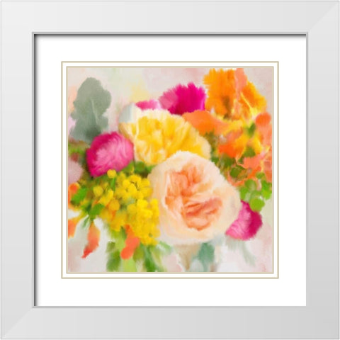 Burst of Color White Modern Wood Framed Art Print with Double Matting by Kimberly, Allen