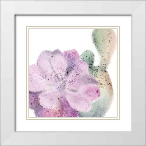 Succulent Speckled 3 White Modern Wood Framed Art Print with Double Matting by Kimberly, Allen