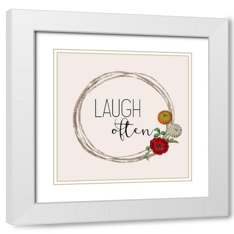 Live Well 4 White Modern Wood Framed Art Print with Double Matting by Kimberly, Allen
