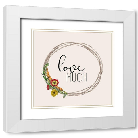 Live Well 5 White Modern Wood Framed Art Print with Double Matting by Kimberly, Allen