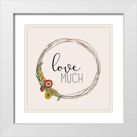 Live Well 5 White Modern Wood Framed Art Print with Double Matting by Kimberly, Allen