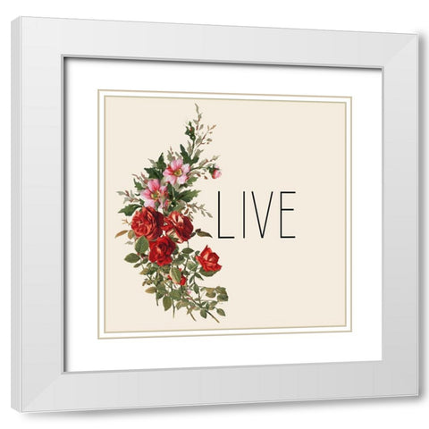 Live Laugh Love 3 White Modern Wood Framed Art Print with Double Matting by Kimberly, Allen
