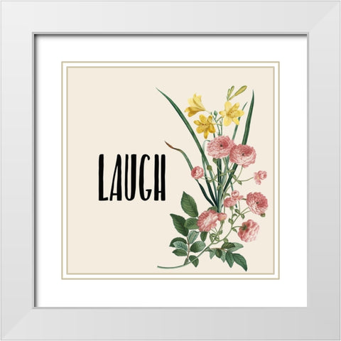 Live Laugh Love 4 White Modern Wood Framed Art Print with Double Matting by Kimberly, Allen