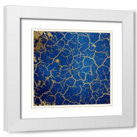 Peacock Hues 3 White Modern Wood Framed Art Print with Double Matting by Kimberly, Allen