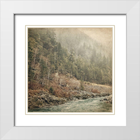 Another Adventure White Modern Wood Framed Art Print with Double Matting by Kimberly, Allen