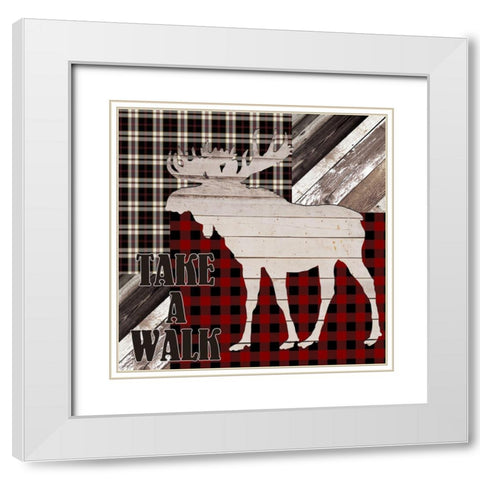The Lodge 2 White Modern Wood Framed Art Print with Double Matting by Kimberly, Allen