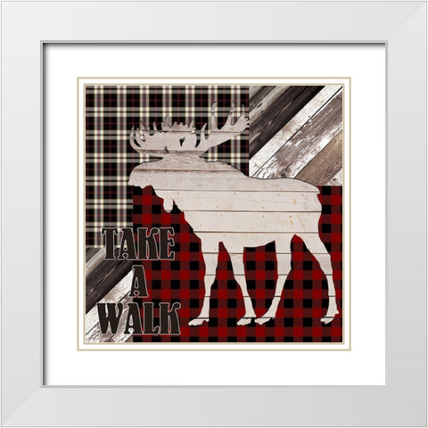 The Lodge 2 White Modern Wood Framed Art Print with Double Matting by Kimberly, Allen