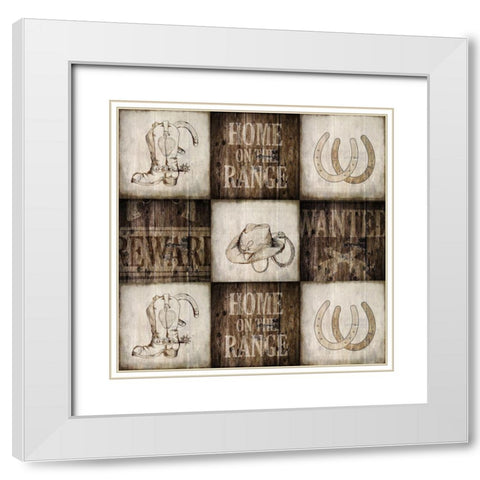 Home on the Range 3 White Modern Wood Framed Art Print with Double Matting by Kimberly, Allen