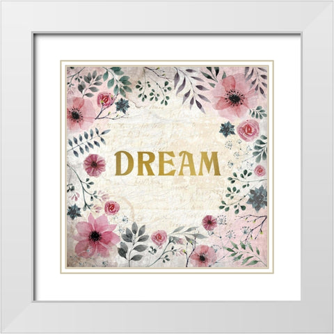 Blooming Dreams 2 White Modern Wood Framed Art Print with Double Matting by Kimberly, Allen
