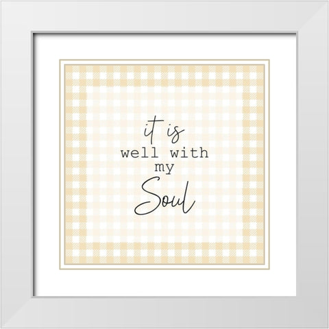 It is Well White Modern Wood Framed Art Print with Double Matting by Kimberly, Allen