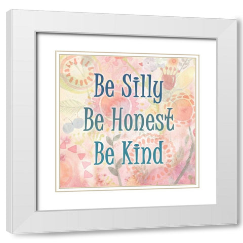 Be Silly White Modern Wood Framed Art Print with Double Matting by Allen, Kimberly