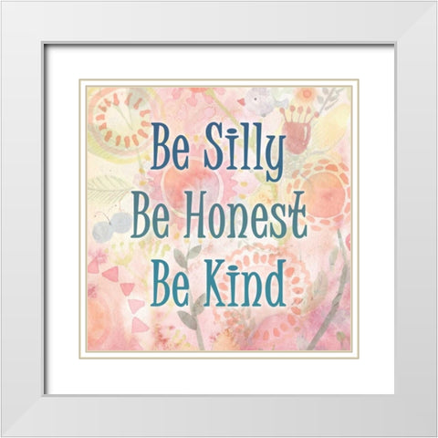 Be Silly White Modern Wood Framed Art Print with Double Matting by Allen, Kimberly