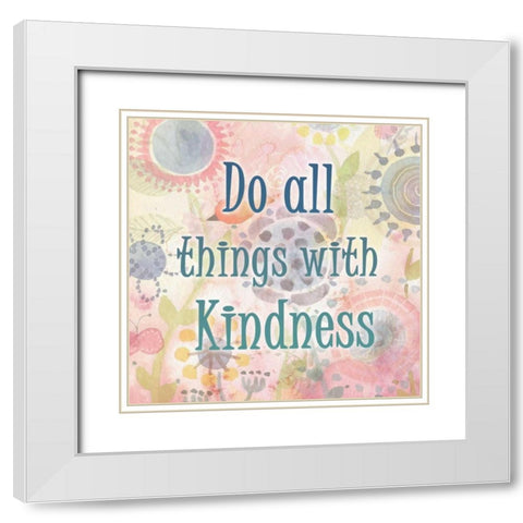 Do all Things White Modern Wood Framed Art Print with Double Matting by Allen, Kimberly