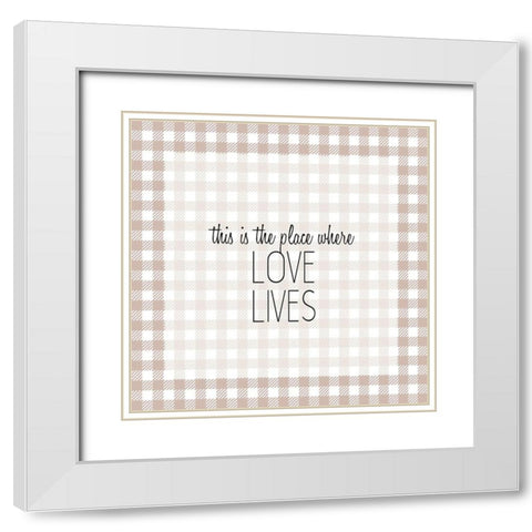 The Place White Modern Wood Framed Art Print with Double Matting by Kimberly, Allen