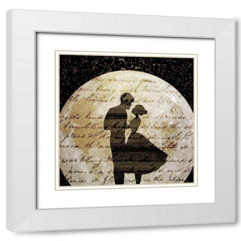 Dancing in the Moonlight White Modern Wood Framed Art Print with Double Matting by Kimberly, Allen