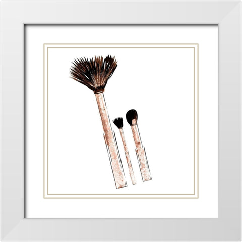 Glow 1 White Modern Wood Framed Art Print with Double Matting by Kimberly, Allen